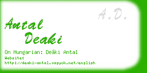 antal deaki business card